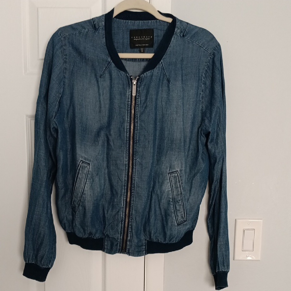 3/$15 Sanctuary Lightweight Jean Bomber Jacket